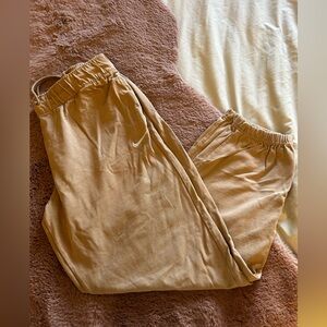 Womans Tan Nike Sweat Pants